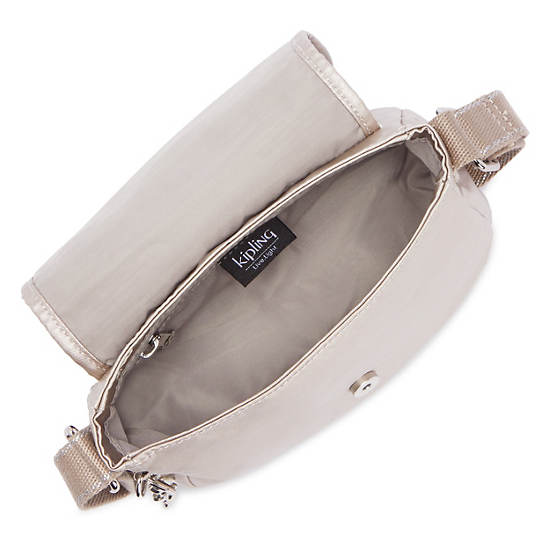 Kipling Sabian Metallic Crossbody Mini Táska Bézs | HU 1348WN